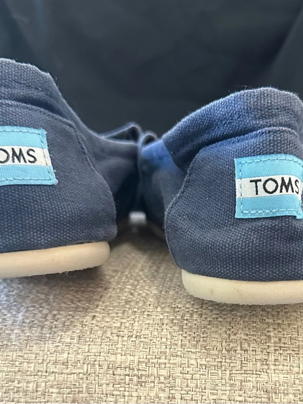 Toms Navy Canvas Slip-On Flats